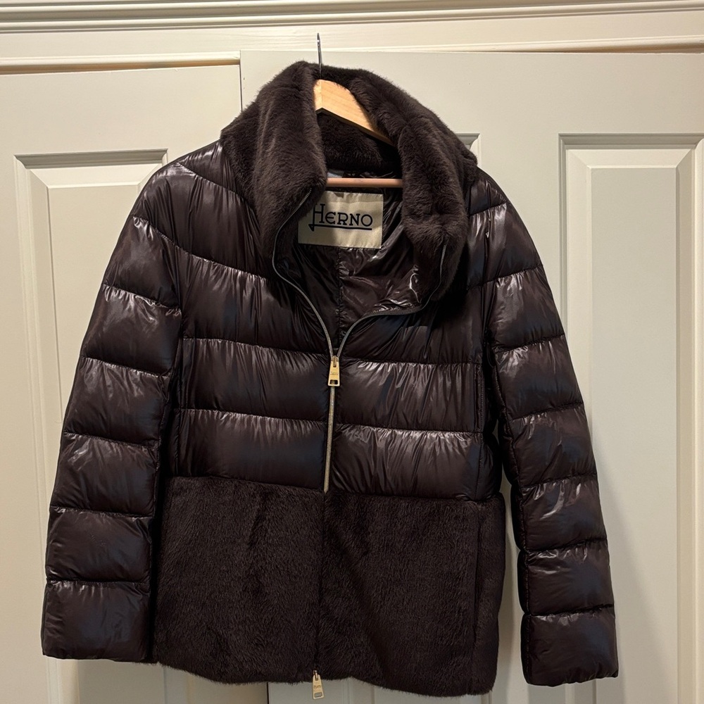 Herno Dark Brown Quilted Jacket
